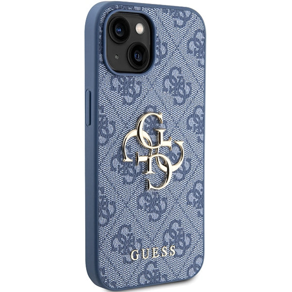 Guess GUHCP15S4GMGBL iPhone 15 / 14 / 13 blue hardcase 4G Big Metal Logo