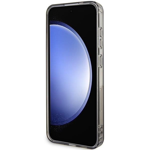 Guess S24+ S926 black hardcase IML Flowers Wreath MagSafe