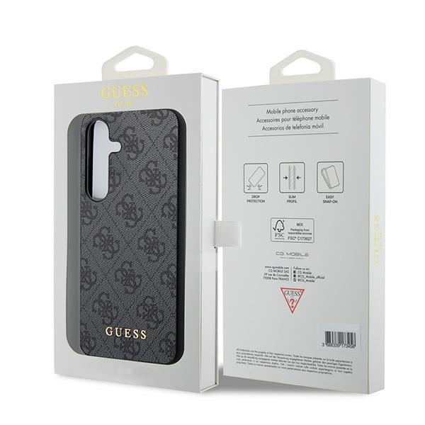 Guess GUHCS24SG4GFGR S24 S921 black hardcase 4G Metal Gold Logo