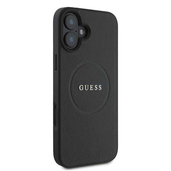 Guess GUHMP16MPGTSPSK iPhone 16 plus black hardcase Grained Triangle MagSafe