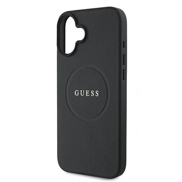 Guess GUHMP16MPGTSPSK iPhone 16 plus black hardcase Grained Triangle MagSafe