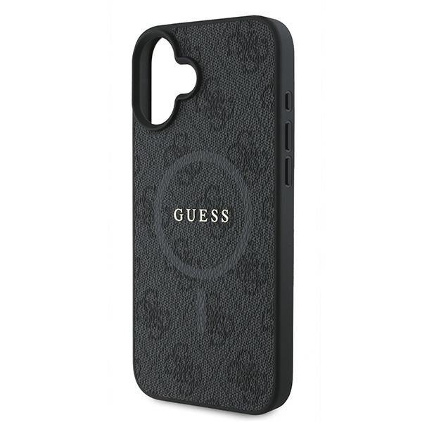 Guess GUHMP16MG4GFRK Hardcase MagSafe PU 4G Ring Classic Logo Black iPhone 16 Plus