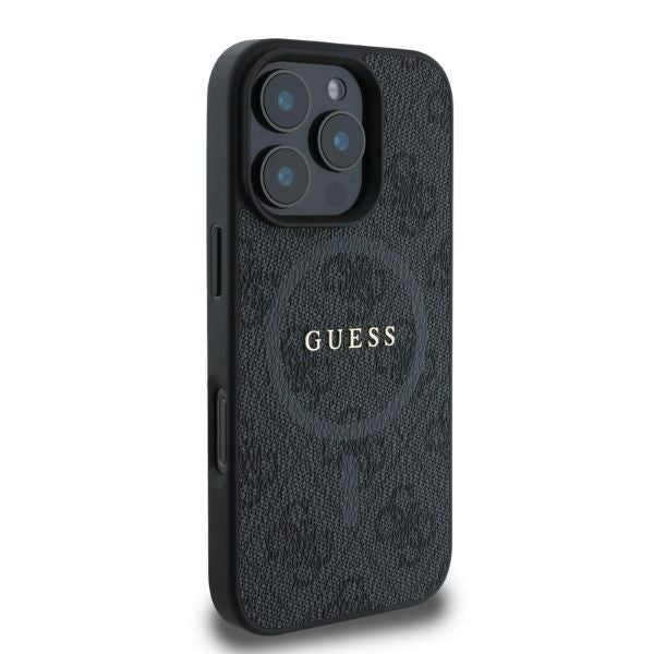 Guess GUHMP16XG4GFRK iPhone 16 Pro Max black hardcase 4G Ring Classic Logo MagSafe