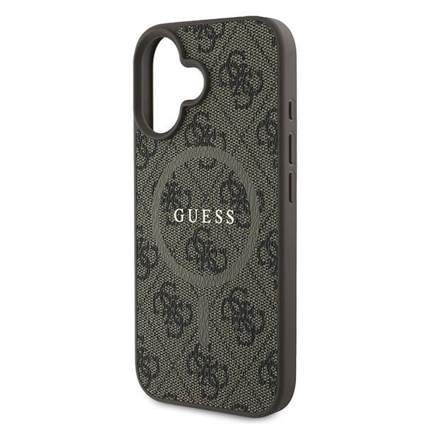 Guess Hardcase MagSafe PU 4G RING CLASSIC Logo Brown iPhone 16