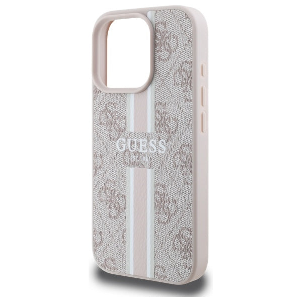 Guess GUHMP16XP4RPSP iPhone 16 Pro Max pink hardcase 4G Printed Stripes MagSafe