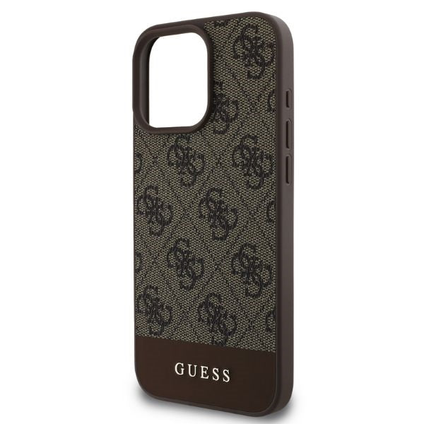 Guess GUHCP16XG4GLBR iPhone 16 Pro Max brown hardcase 4G Bottom Stripe