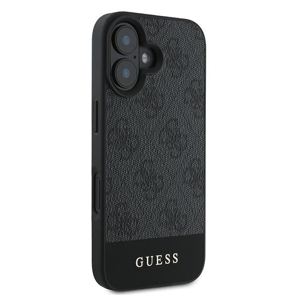 Guess GUHCP16MG4GLGR iPhone 16 Plus Grey hardcase 4G Bottom Stripe