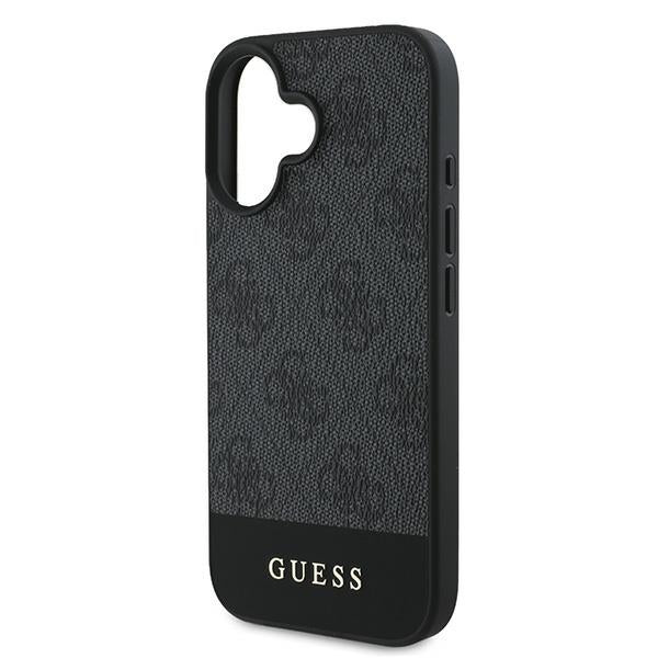 Guess GUHCP16MG4GLGR iPhone 16 Plus Grey hardcase 4G Bottom Stripe