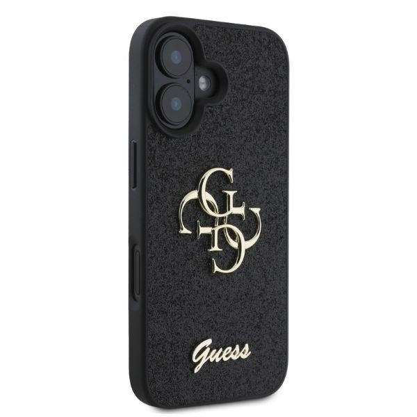 Guess Hardcase FIXED Glitter BIG 4G  Black iPhone 16 Plus