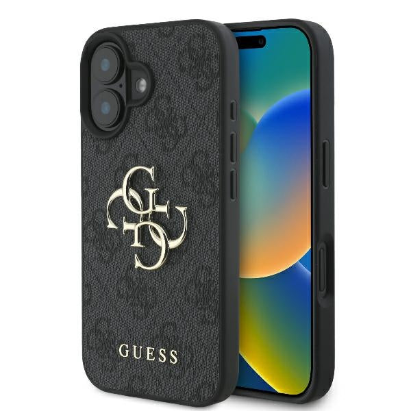 Guess GUHCP16S4GMGGR iPhone 16 black hardcase 4G Big Logo