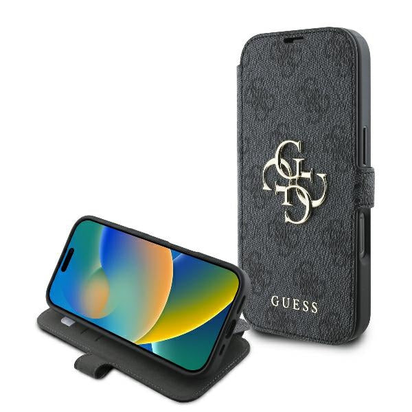 Guess GUBKP16X4GMGGR iPhone 16 Pro Max black book 4G Metal Logo