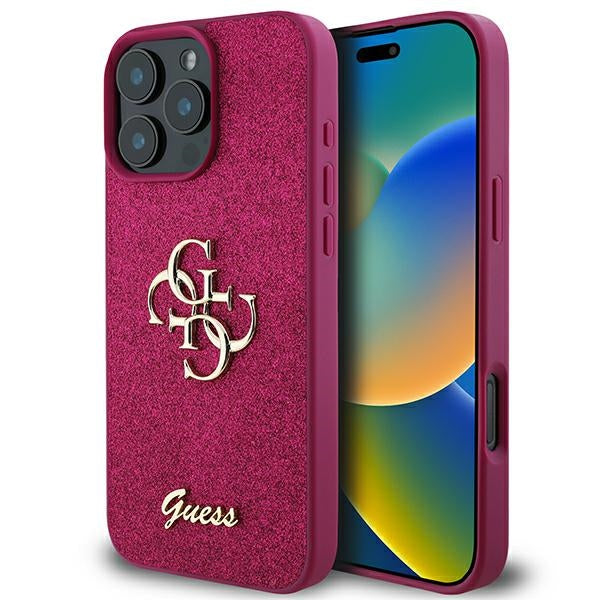 Guess GUHCP16LHG4SGU Hardcase Fixed Glitter Big 4G Purple for iPhone 16 Pro