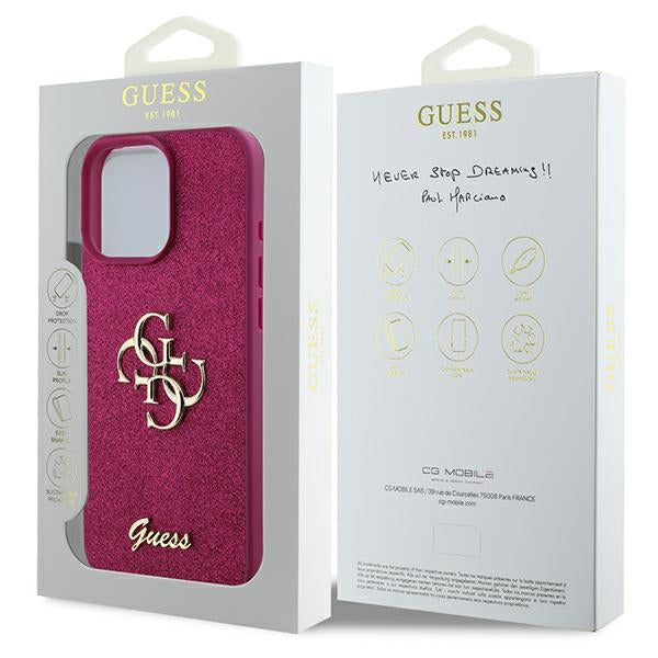 Guess GUHCP16LHG4SGU Hardcase Fixed Glitter Big 4G Purple for iPhone 16 Pro