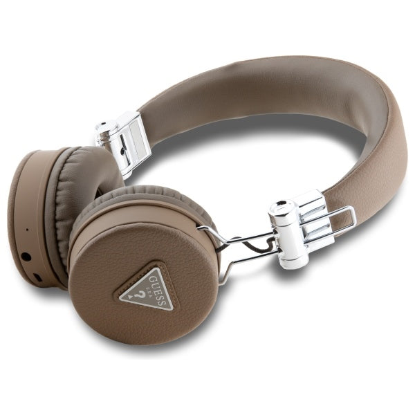 Guess Bluetooth GUBH70PGTSPSW on-ear headphones brown Grained Classic Round Shape