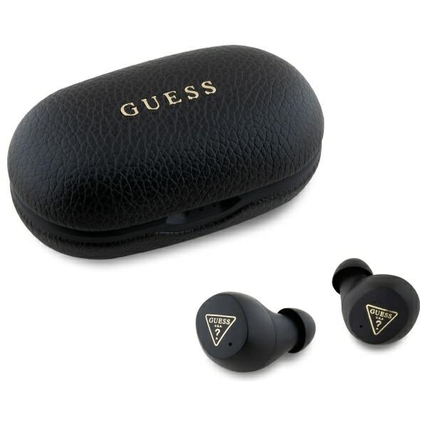 Guess Bluetooth headphones GUTWSPGTSPSK TWS + docking station black Grained Classic Logo