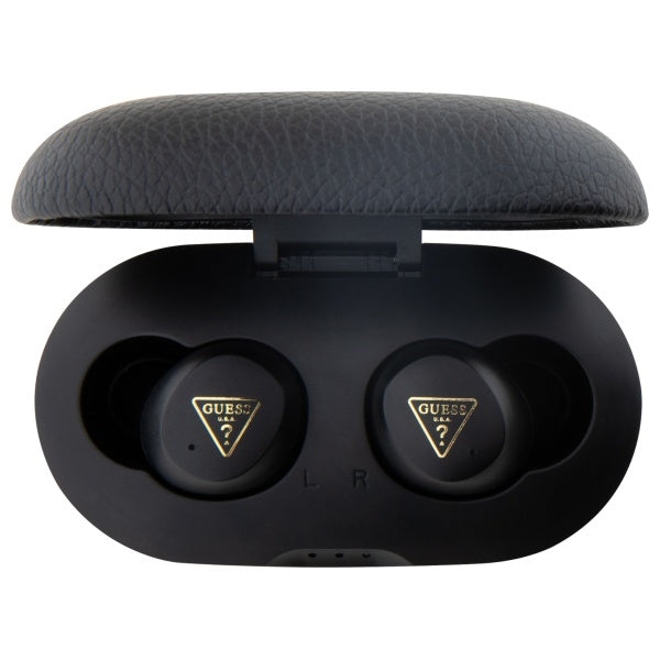 Guess Bluetooth headphones GUTWSPGTSPSK TWS + docking station black Grained Classic Logo