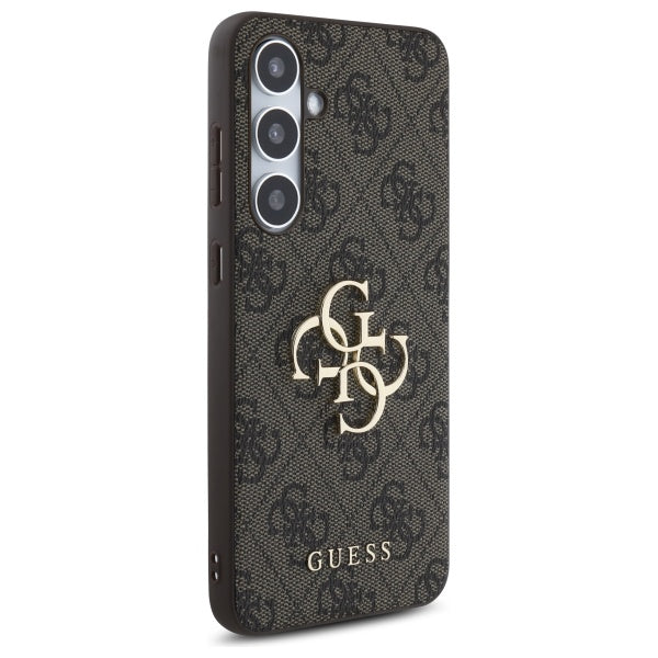 Guess GUHCS24FE4GMGBR S24 FE S721 brown hardcase 4G Big Metal Logo