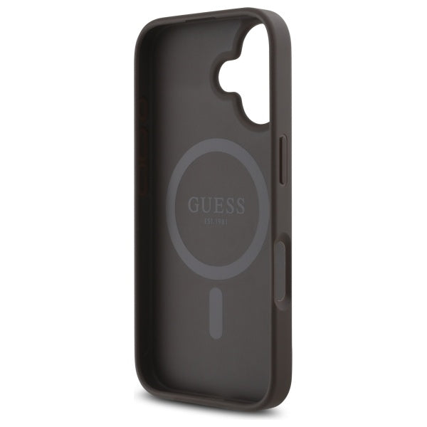 Guess GUHMP16SP4SM4MW iPhone 16 brown hardcase 4G Small Classic MagSafe