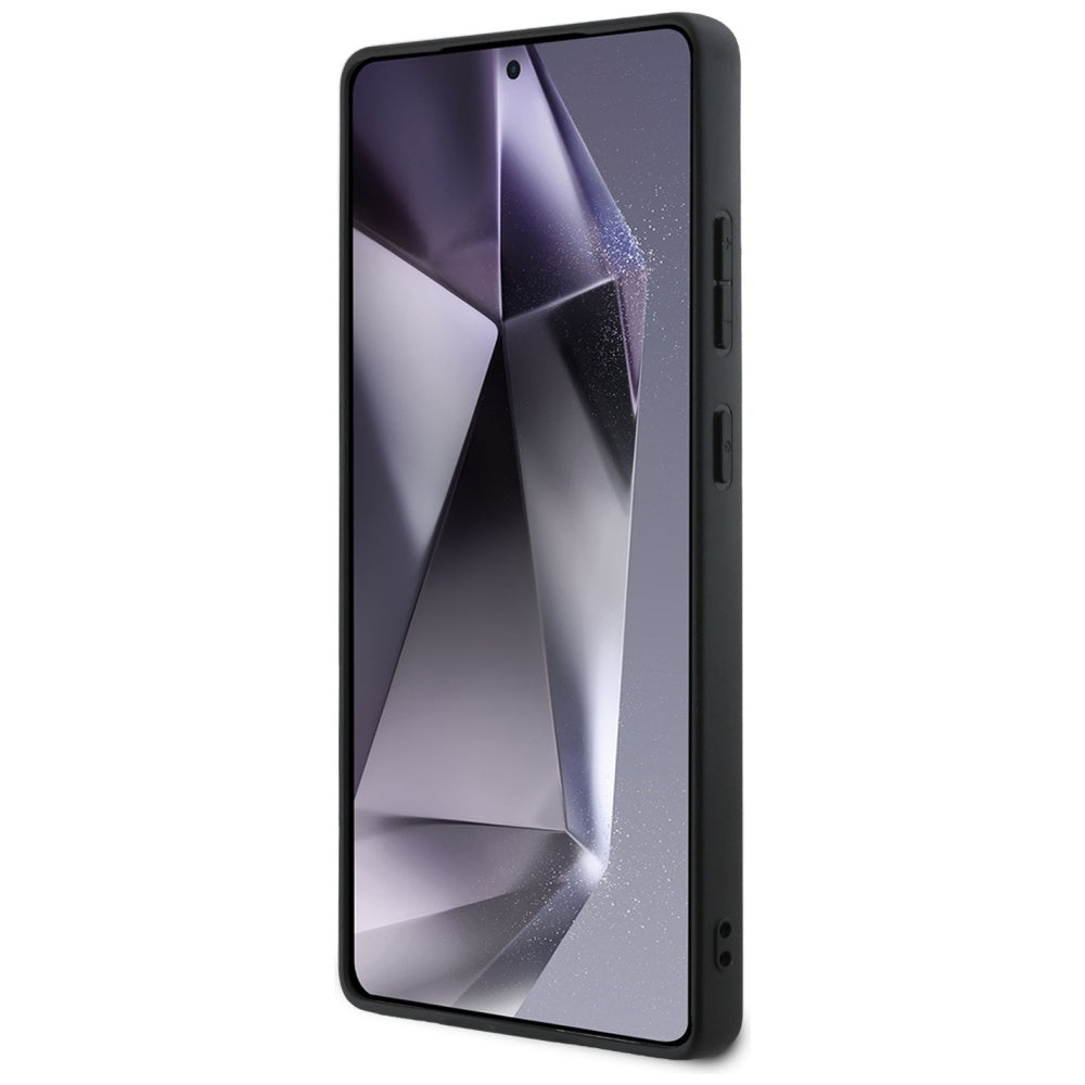 Guess Leather 4G Flowers Print Metal Classic Logo MagSafe Case Samsung Galaxy S25 Ultra pink