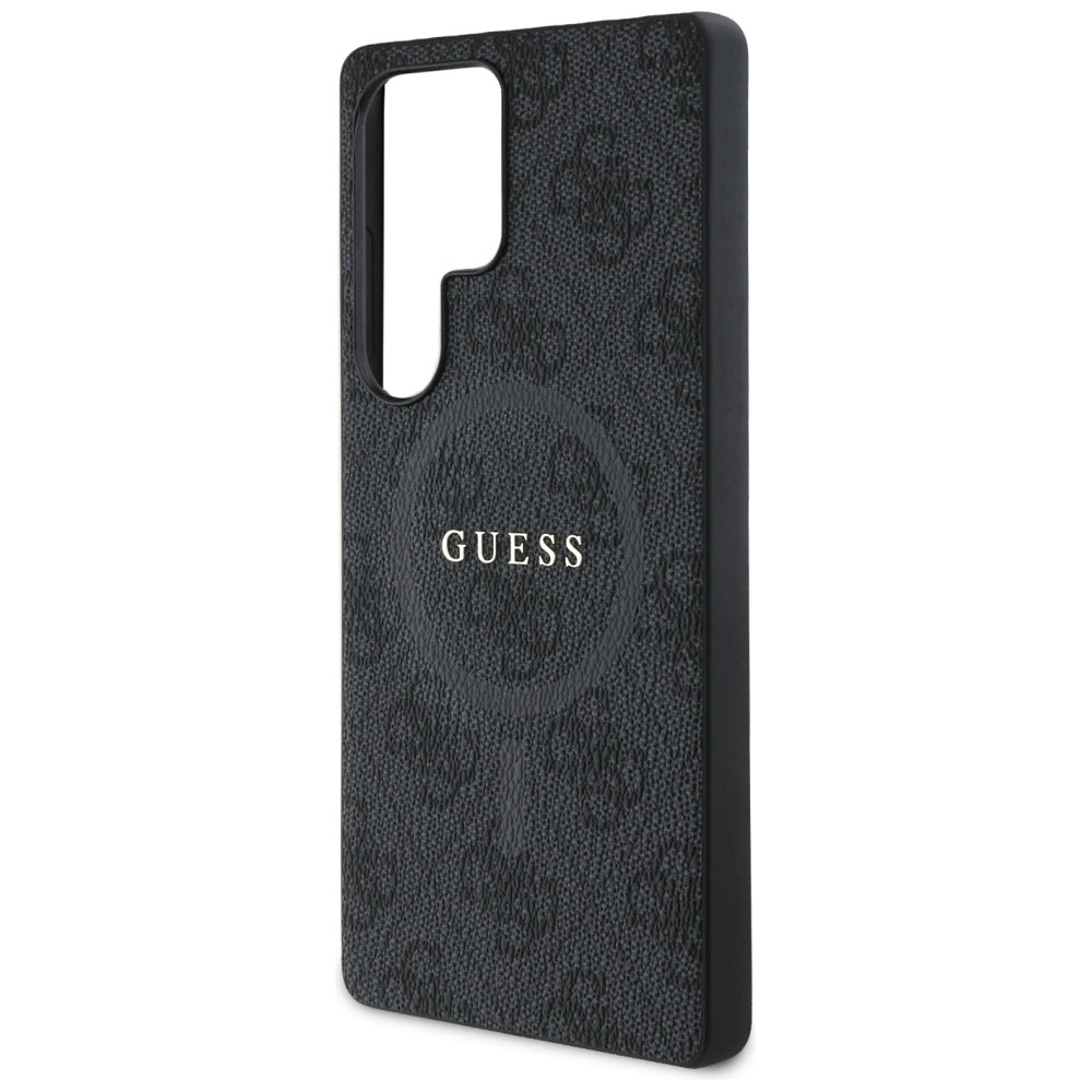 Guess GUHMS25LG4GFRK Leather 4G Colored Ring Classic Logo MagSafe Samsung Galaxy S25 Ultra black