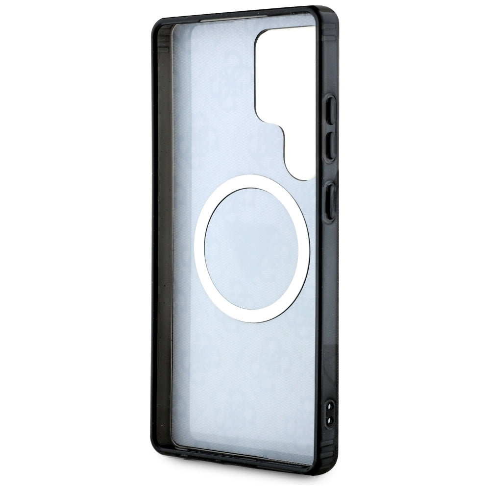 Guess GUHMS25LHG4PRTGK 4G Glitter Triangle Buttons MagSafe for Galaxy S25 Ultra Black