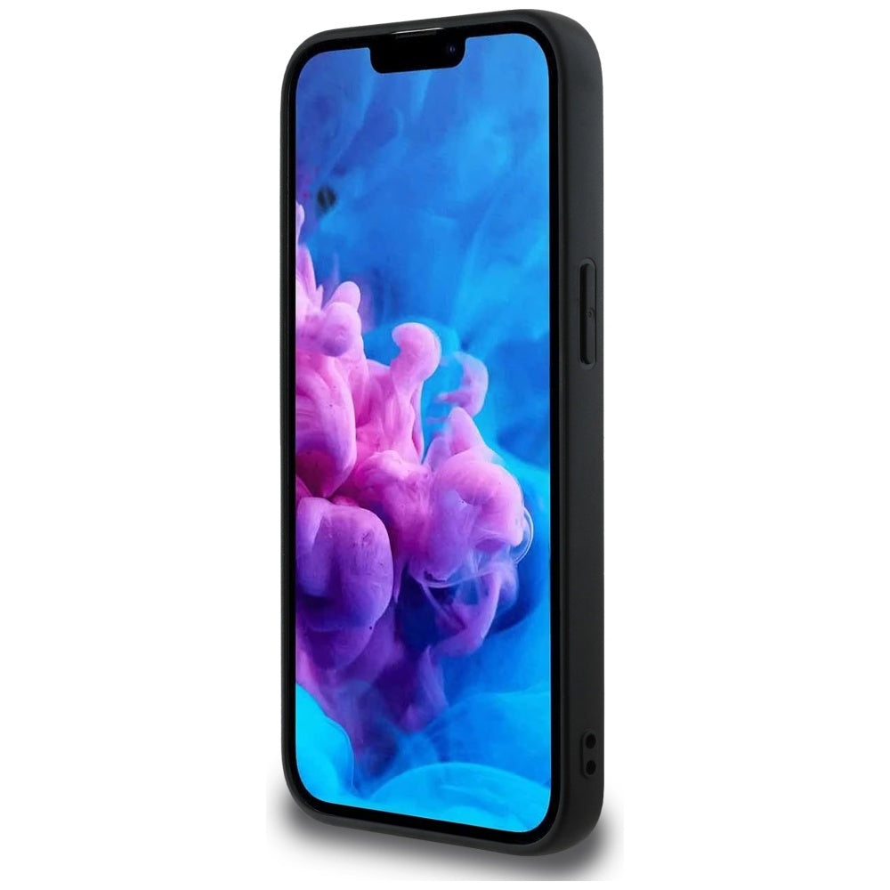 Guess GUHCPSE4PGT4MBK Grained Big 4G Logo Small Classic Logo for iPhone 16e black