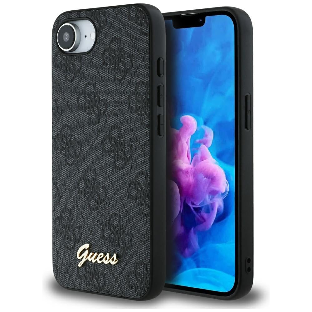 Guess GUHMPSE4HG4SHK iPhone 16e black hardcase 4G Script Logo MagSafe