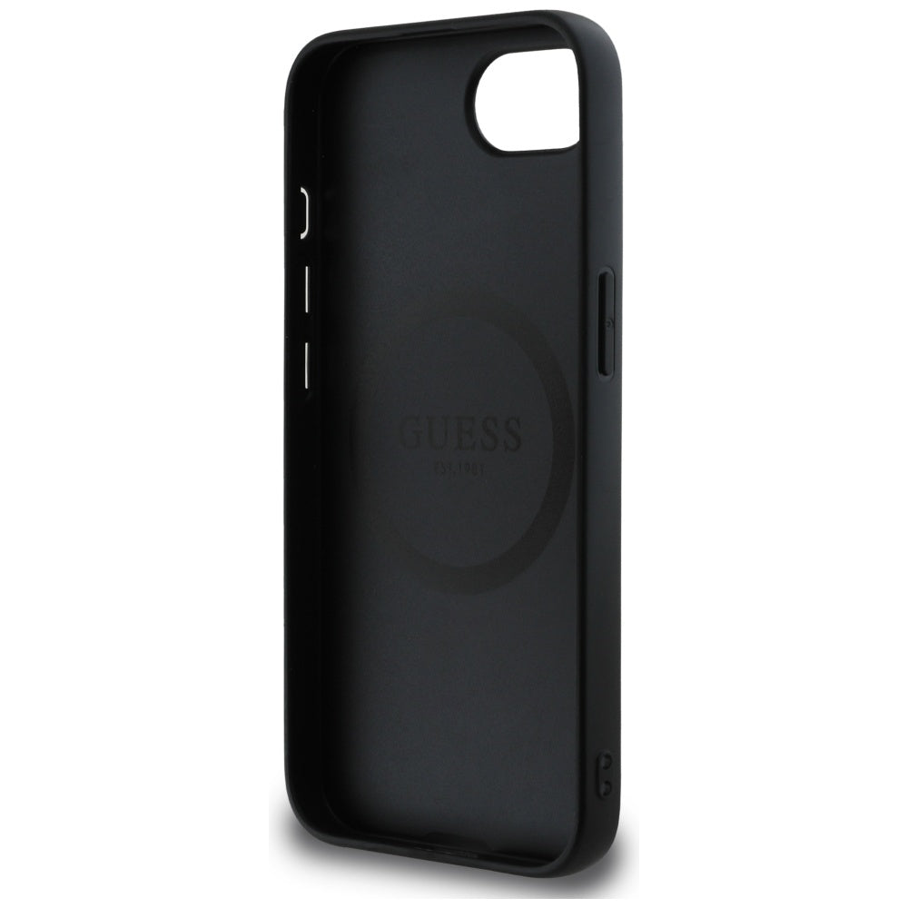 Guess GUHMPSE4HG4SHK iPhone 16e black hardcase 4G Script Logo MagSafe