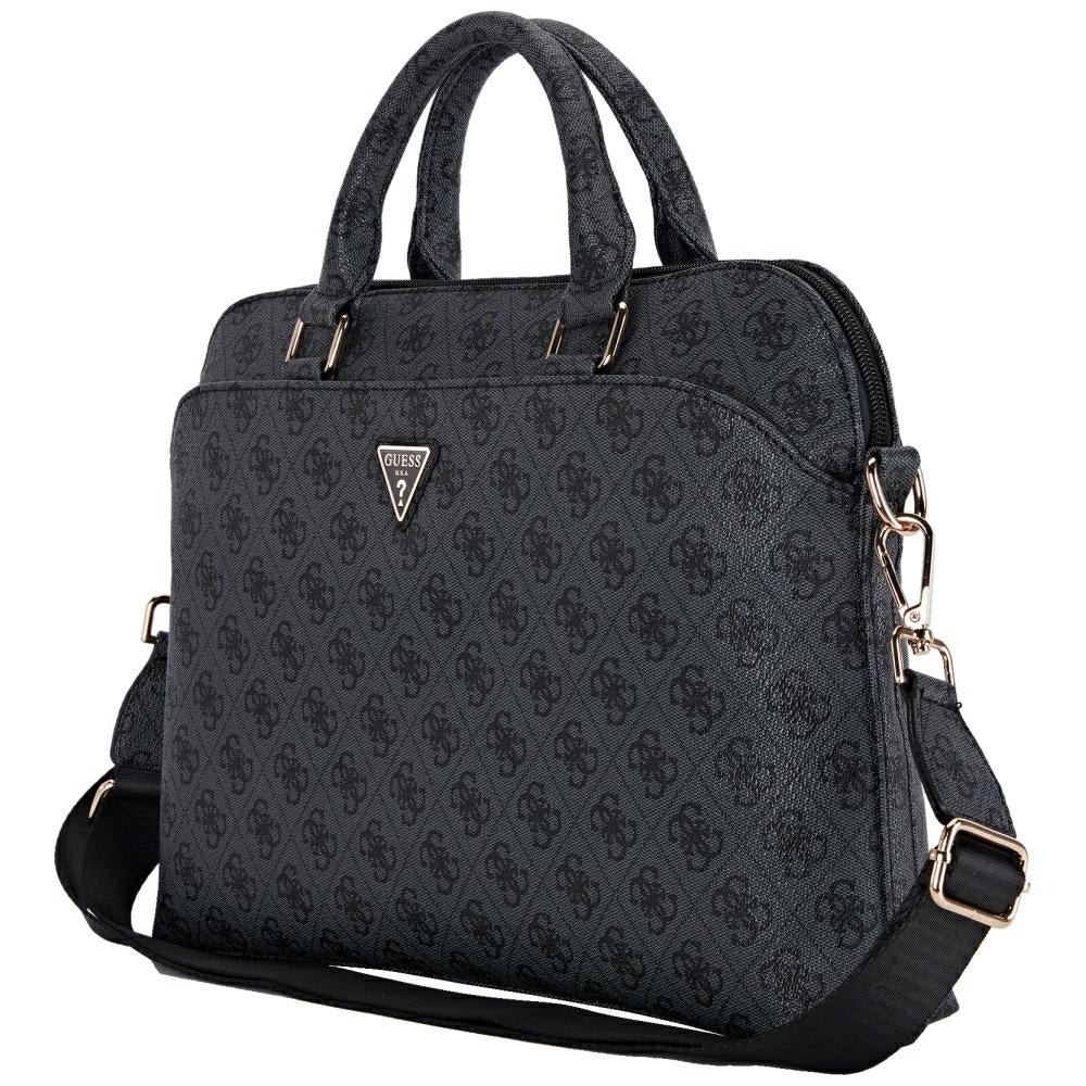 Guess  COMP. Bag 4G Zipper Pocket and Triangle Logo Black 15