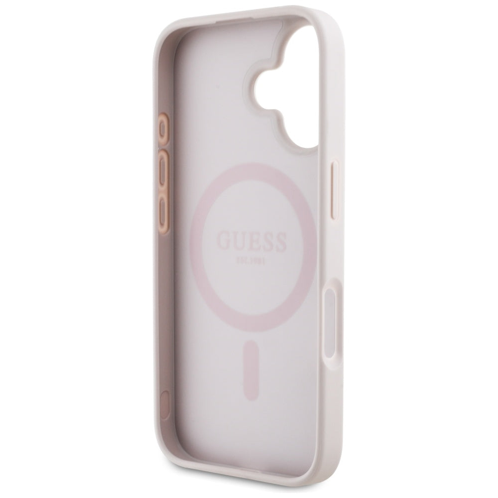 Guess GUHMP16SP4PGRSGP 4G Circle Classic Logo MagSafe for iPhone 16 pink