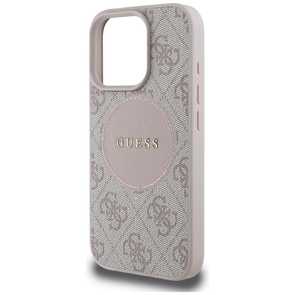 Guess GUHMP16LP4PGRSGP 4G Circle Classic Logo MagSafe for iPhone 16 Pro pink