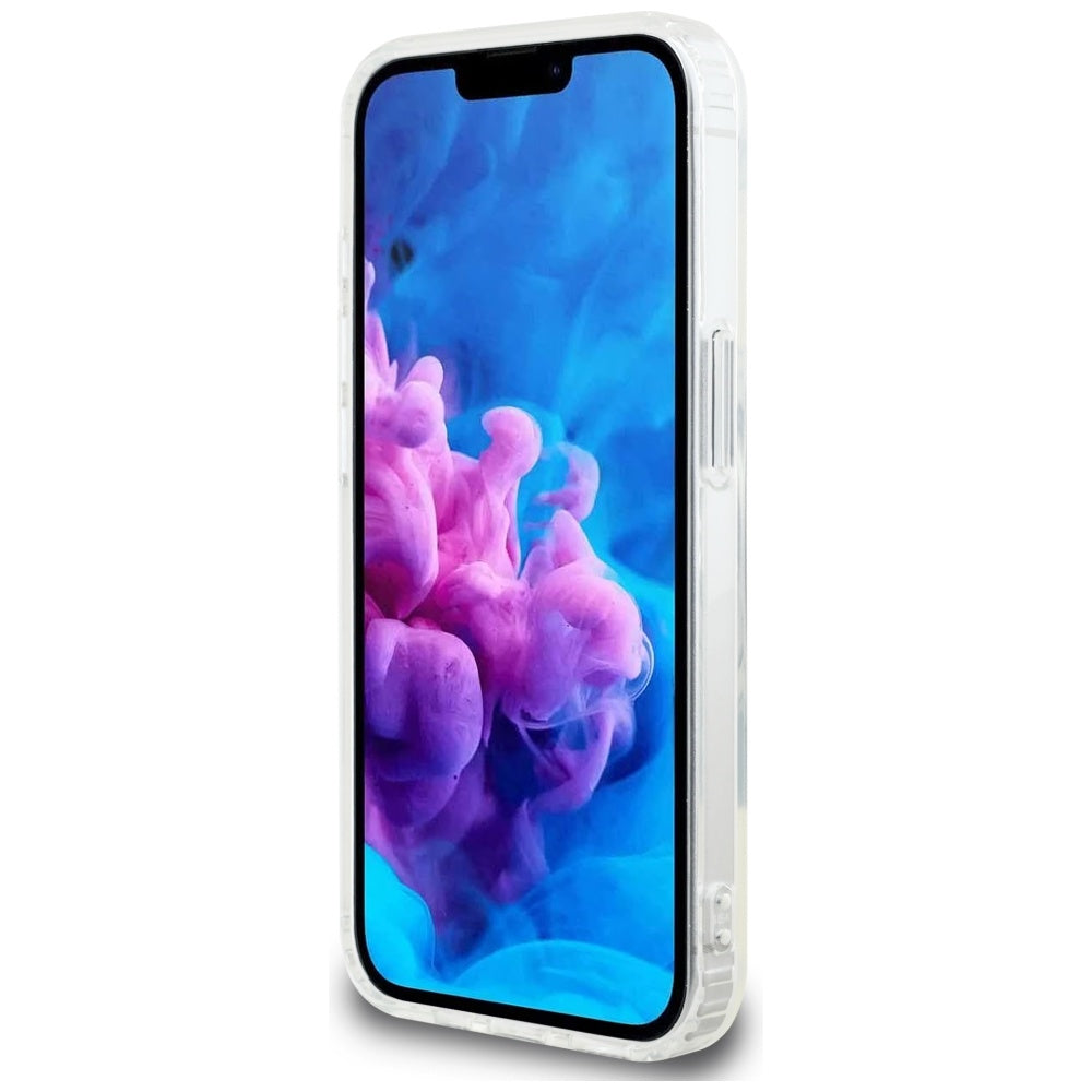 Guess GUHMPSE4HFGERET IML Glitter Circle MagSafe for iPhone 16e transparent