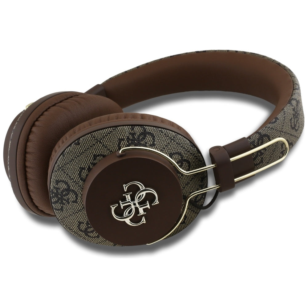 Guess Headphones Guess Bluetooth ENC Metal 4G Logo brown