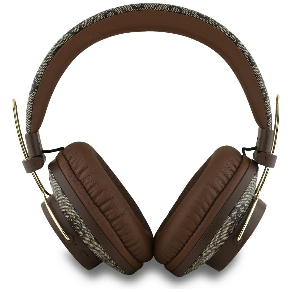 Guess Headphones Guess Bluetooth ENC Metal 4G Logo brown