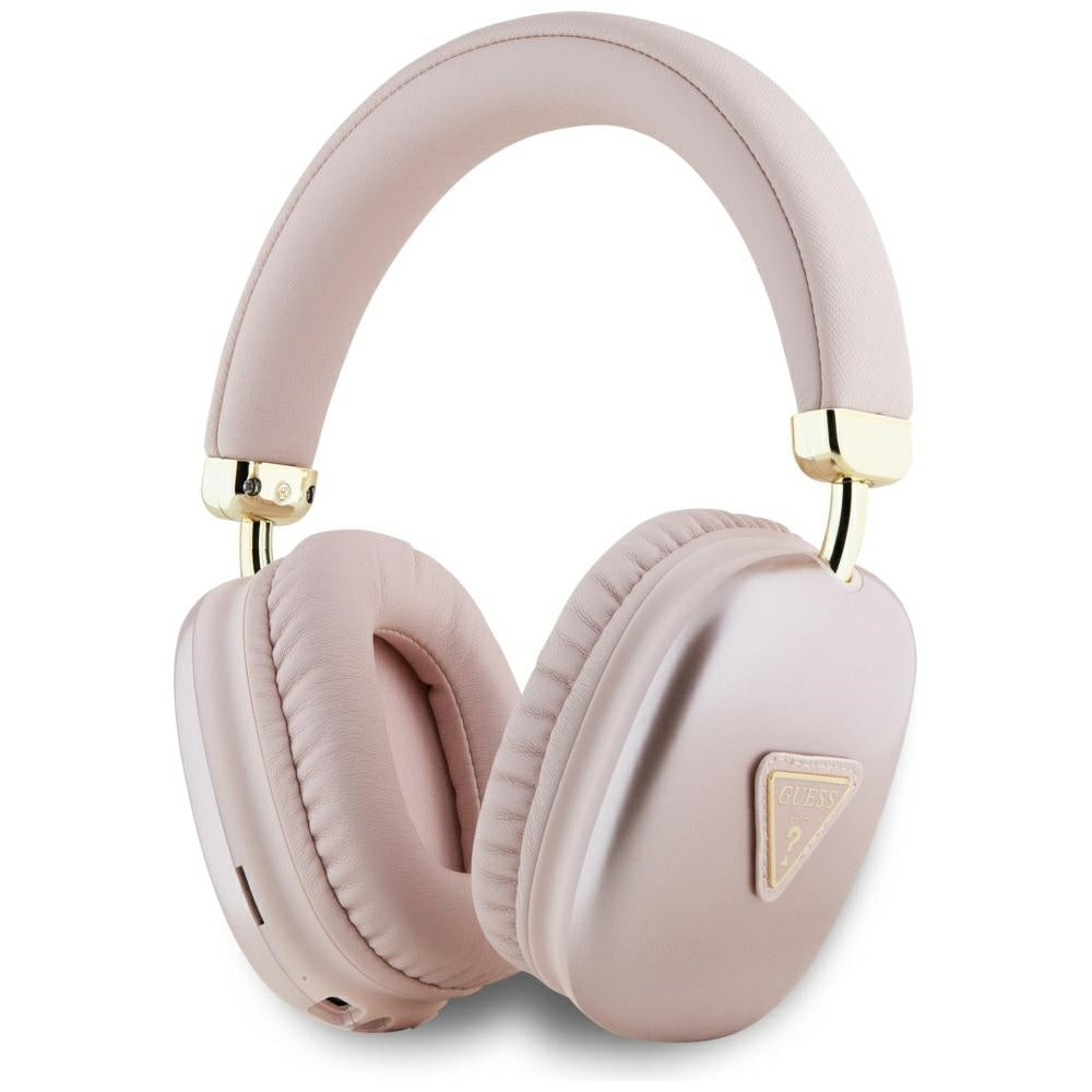 Headphones GUBHK1SATSP Guess Bluetooth 5.3 Metallic Triangle Logo Pink