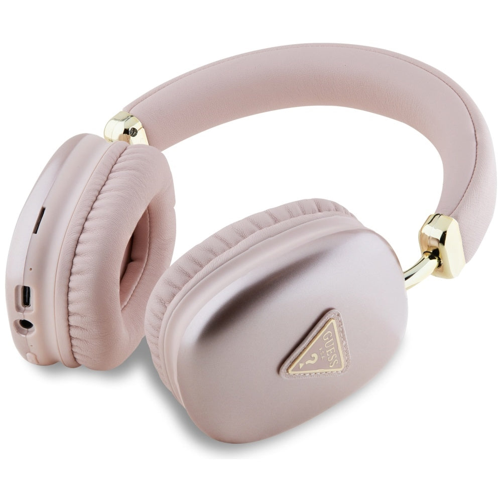 Headphones GUBHK1SATSP Guess Bluetooth 5.3 Metallic Triangle Logo Pink