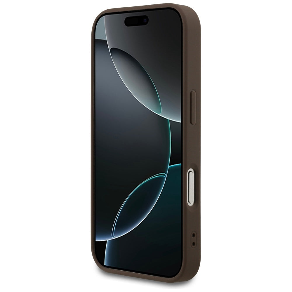 Guess GUHMP17LP4SM4MW 4G Small 4G and Classic MagSafe case for iPhone 17 Pro Brown