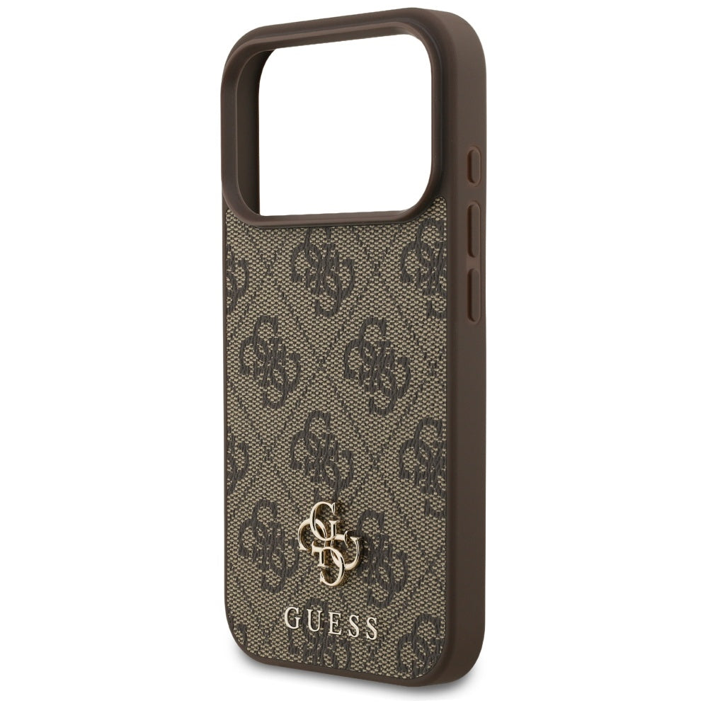 Guess GUHMP17LP4SM4MW 4G Small 4G and Classic MagSafe case for iPhone 17 Pro Brown