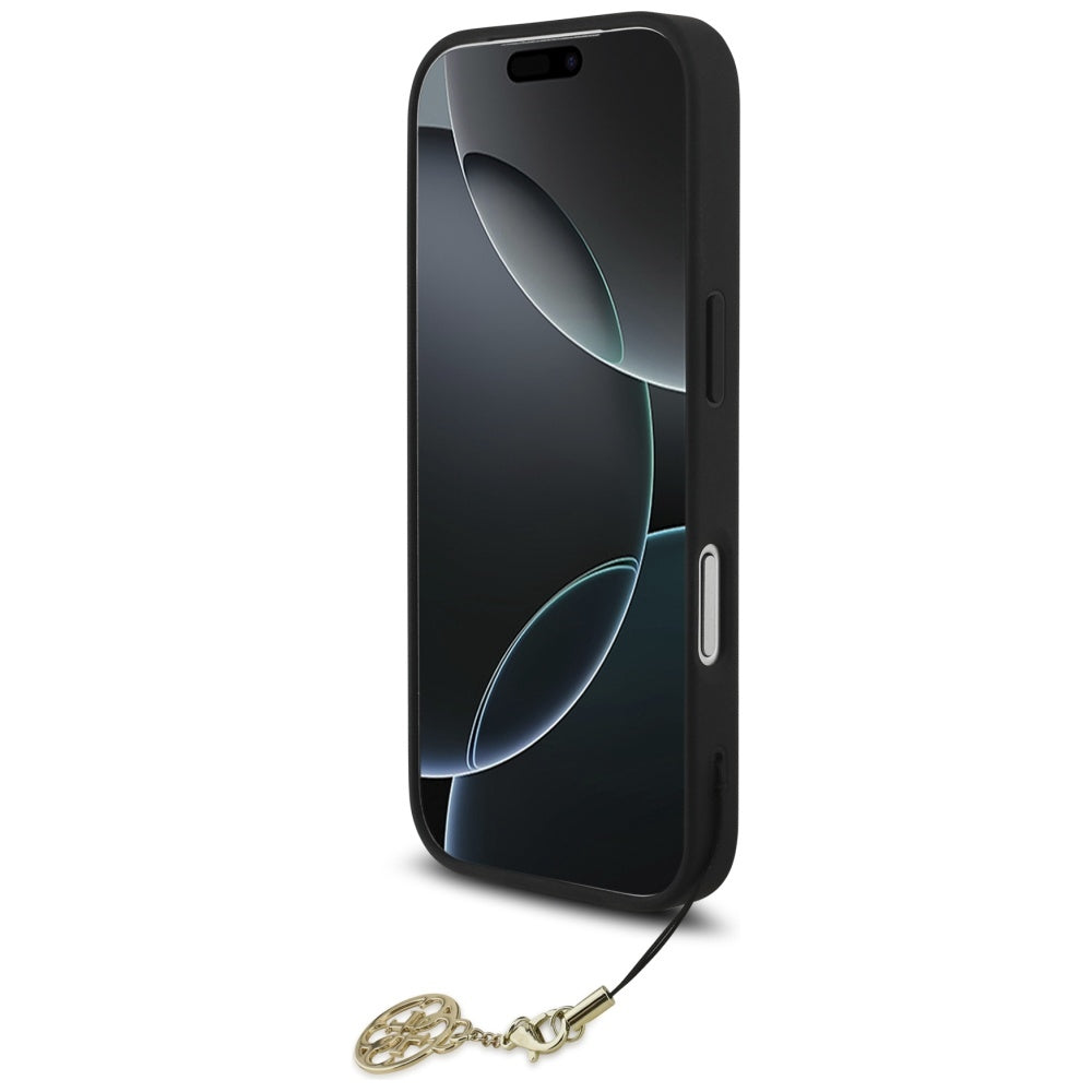 Guess GUHMP17LGF4GCK 4G Charms Collection MagSafe case for iPhone 17 Pro Black