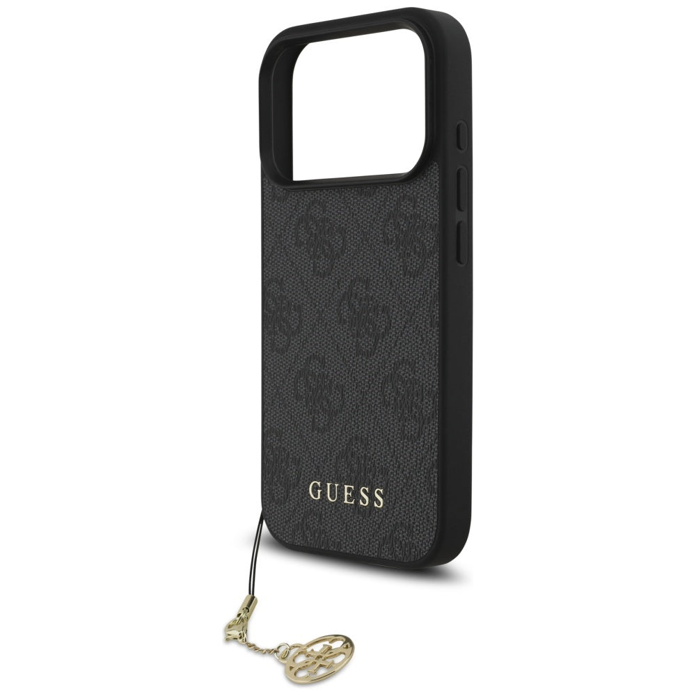 Guess GUHMP17LGF4GCK 4G Charms Collection MagSafe case for iPhone 17 Pro Black