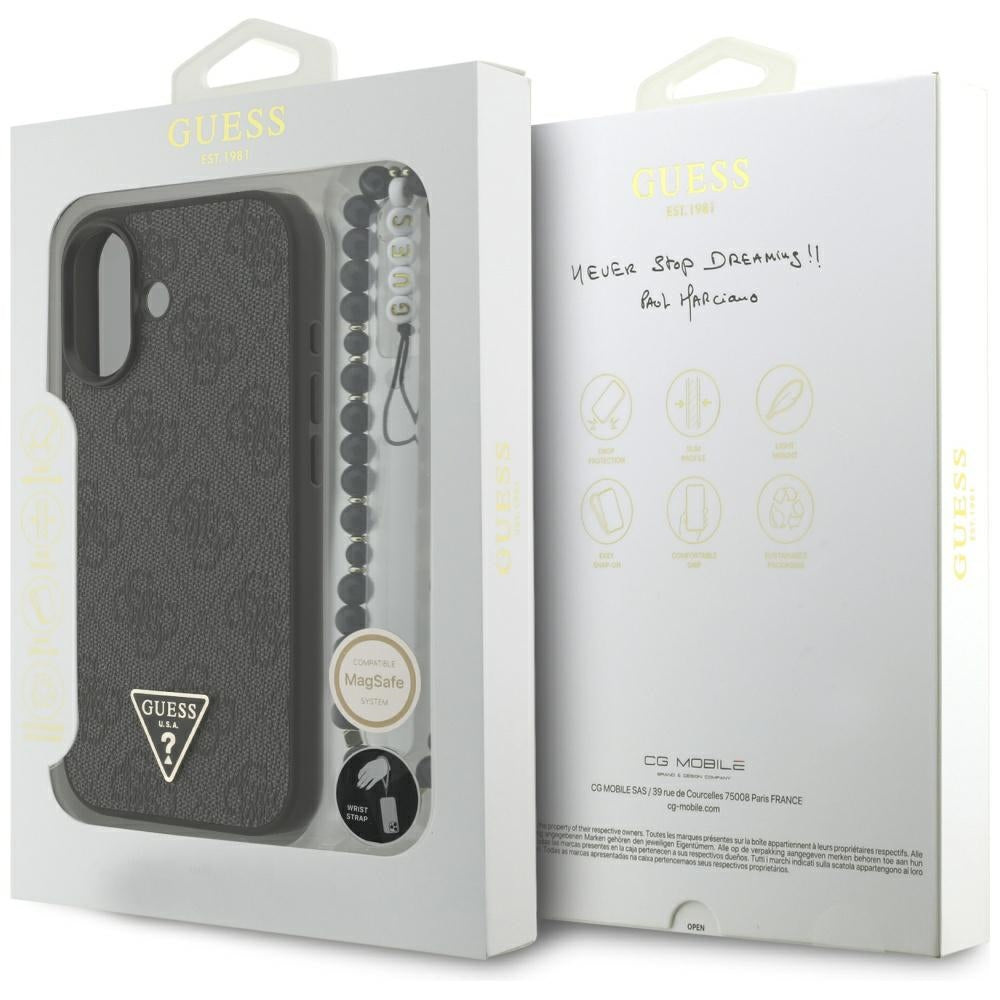 Guess GUHMP17SP4TSDPPSK 4G Strap Triangle Logo MagSafe for iPhone 17 black