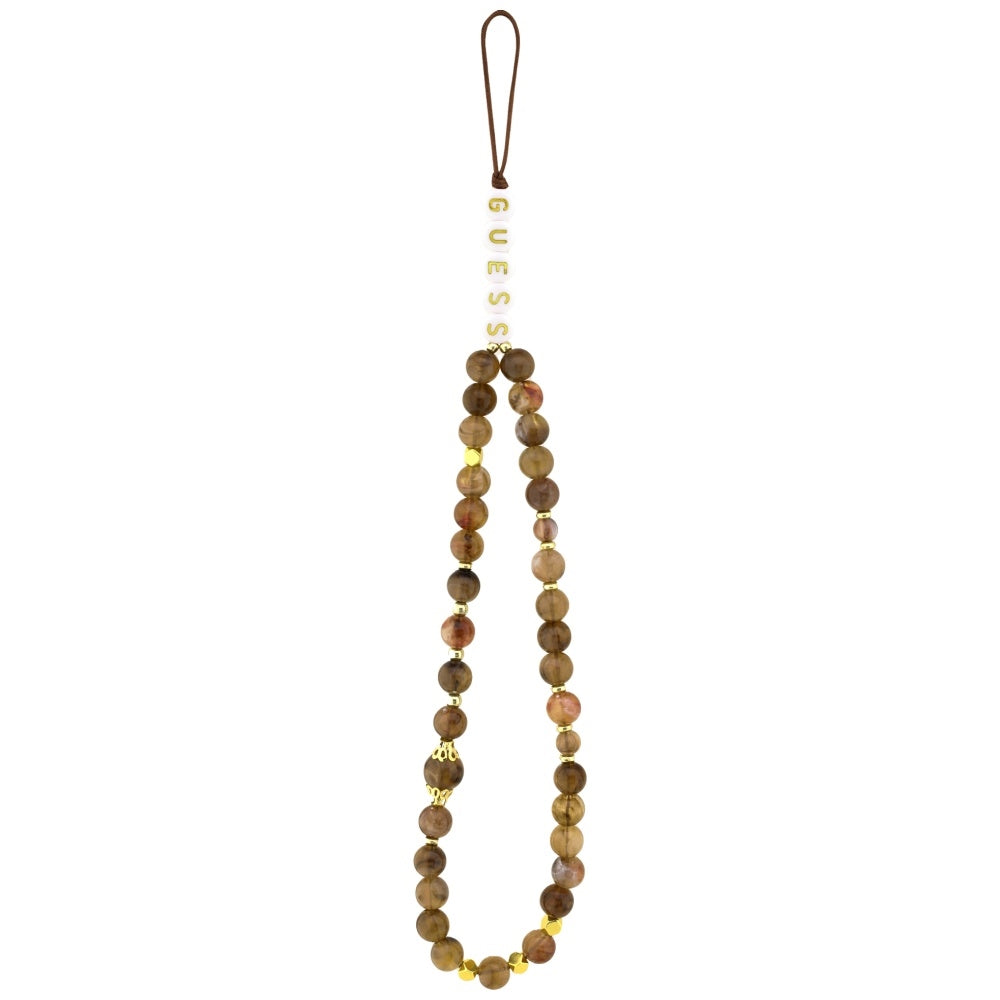 Guess GUHMP17LP4TSDPPSW 4G Strap Triangle Logo MagSafe case for iPhone 17 Pro brown