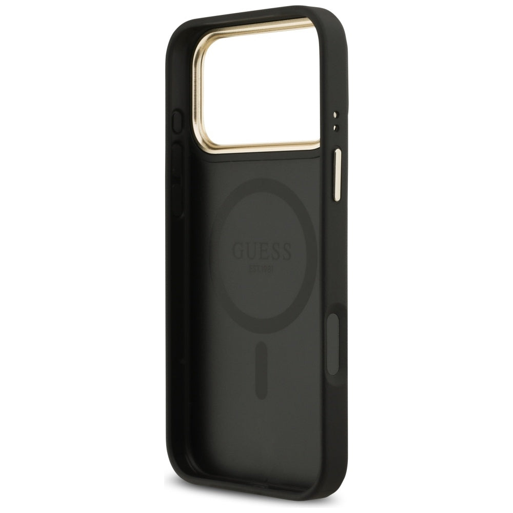 Guess GUHMP17XP4MSEGCK 4G PU Classic Logo MagSafe for iPhone 17 Pro Max Black