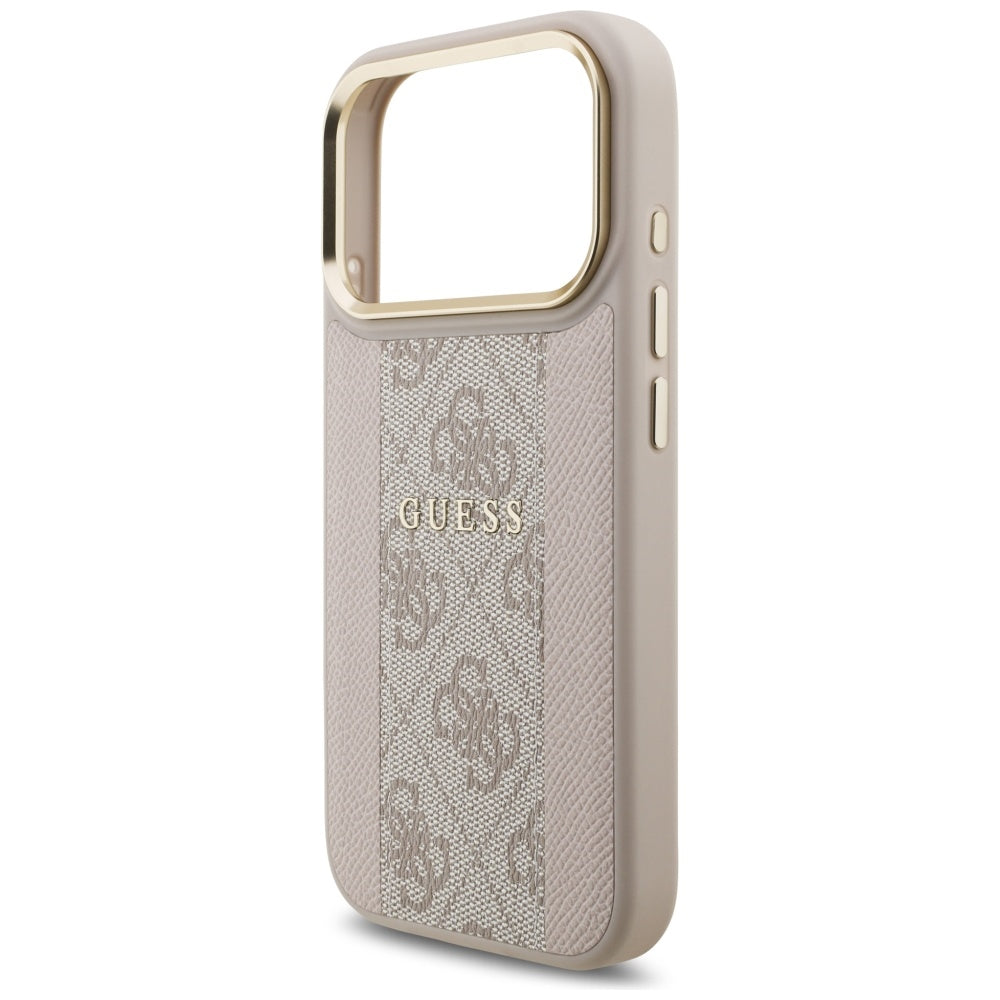 GUESS GUHMP17LPG4SEMCP HardCase MagSafe PU W/ 4G PU Stripe Pink iPhone 17 Pro