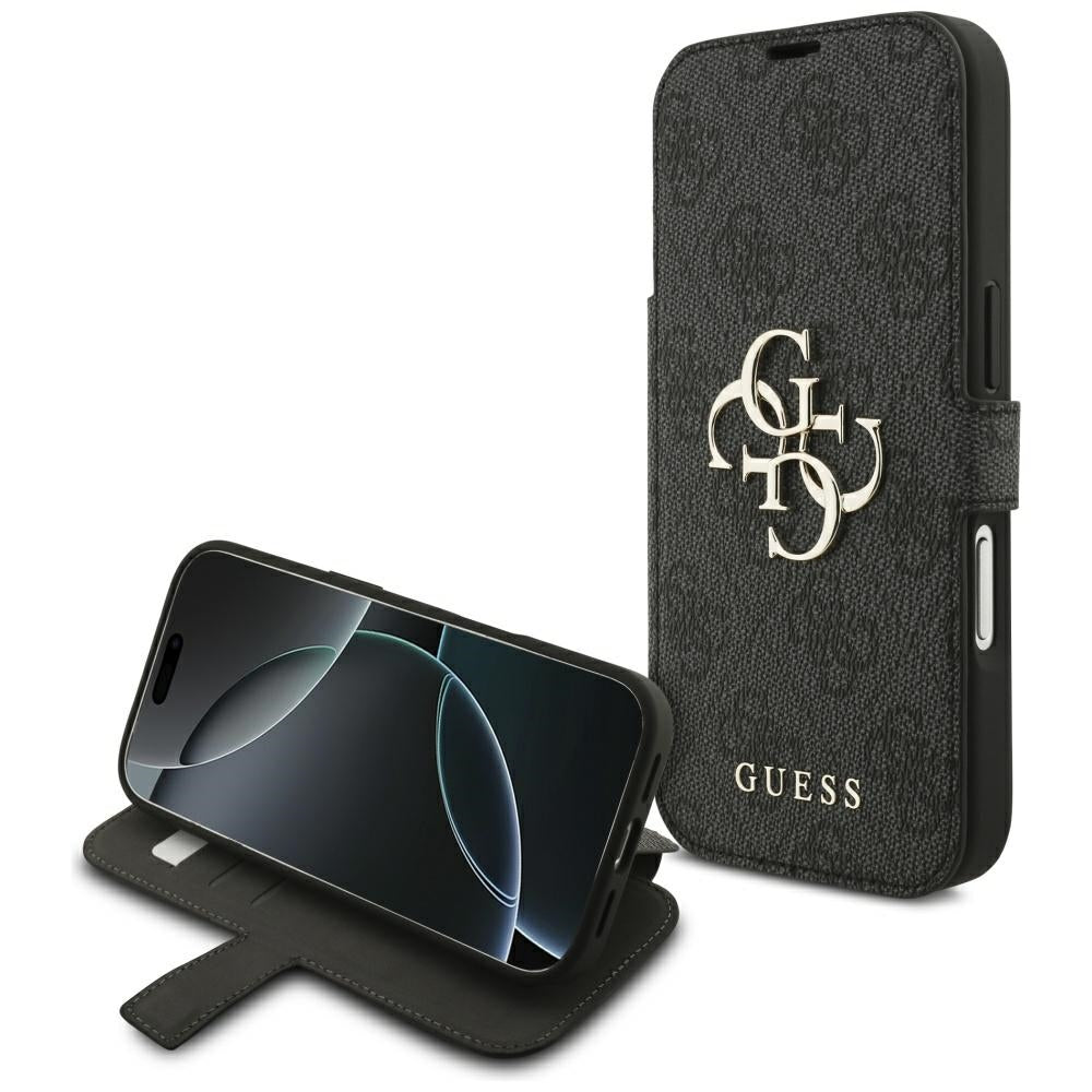 Guess GUBKP17X4GMGGR Bookcase 4G Metal Logo for iPhone 17 Pro Max Black