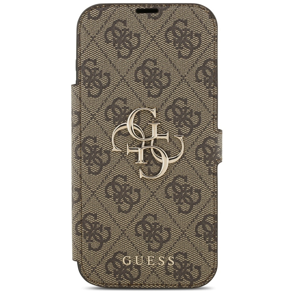 Guess GUBKP17X4GMGBR Bookcase 4G Metal Logo for iPhone 17 Pro Max Brown