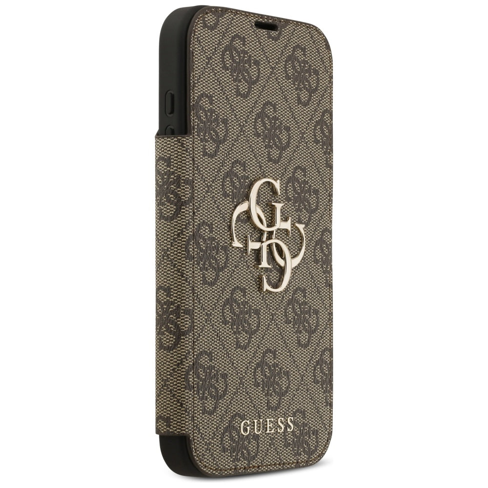 Guess GUBKP17X4GMGBR Bookcase 4G Metal Logo for iPhone 17 Pro Max Brown