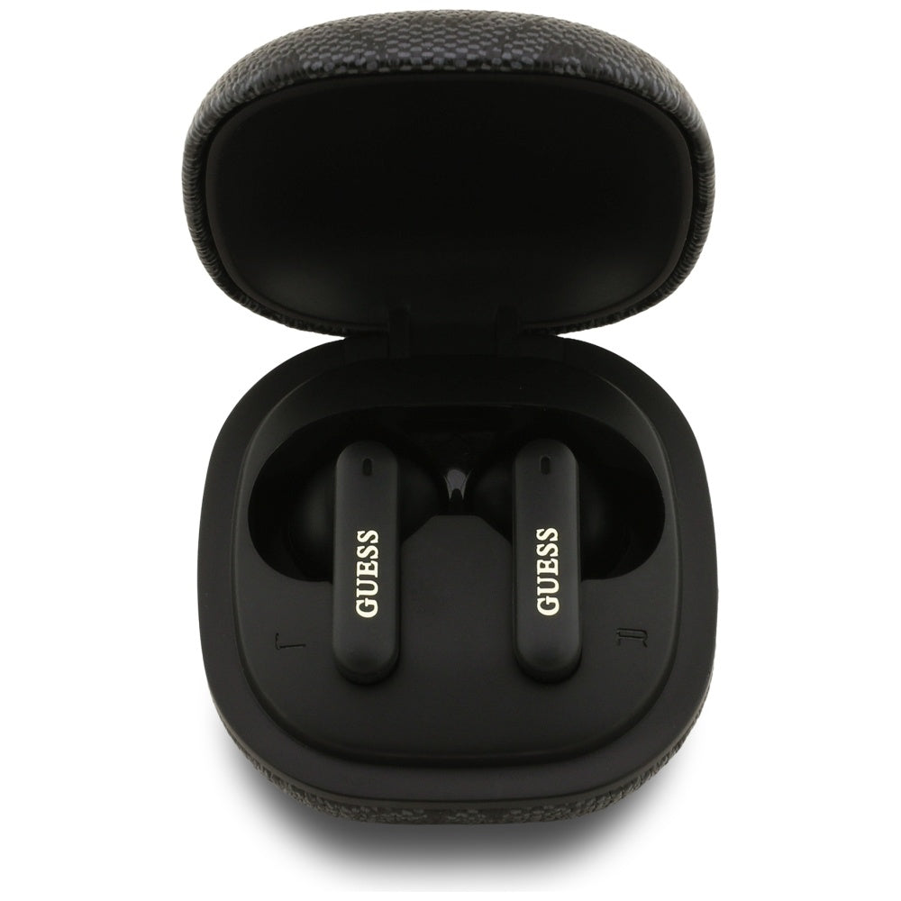 Earphones TWS ENC Guess 4G Classic Metal Logo black