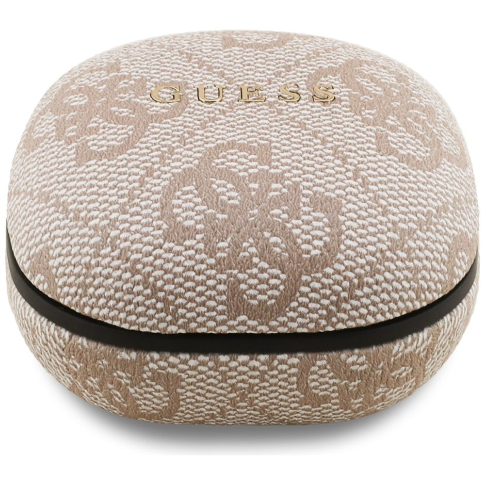 Earphones TWS ENC Guess 4G Classic Metal Logo pink