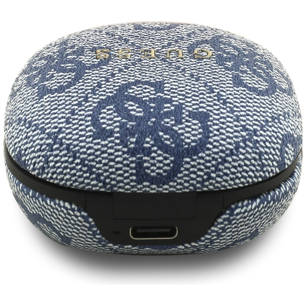 Earphones TWS ENC Guess 4G Classic Metal Logo blue